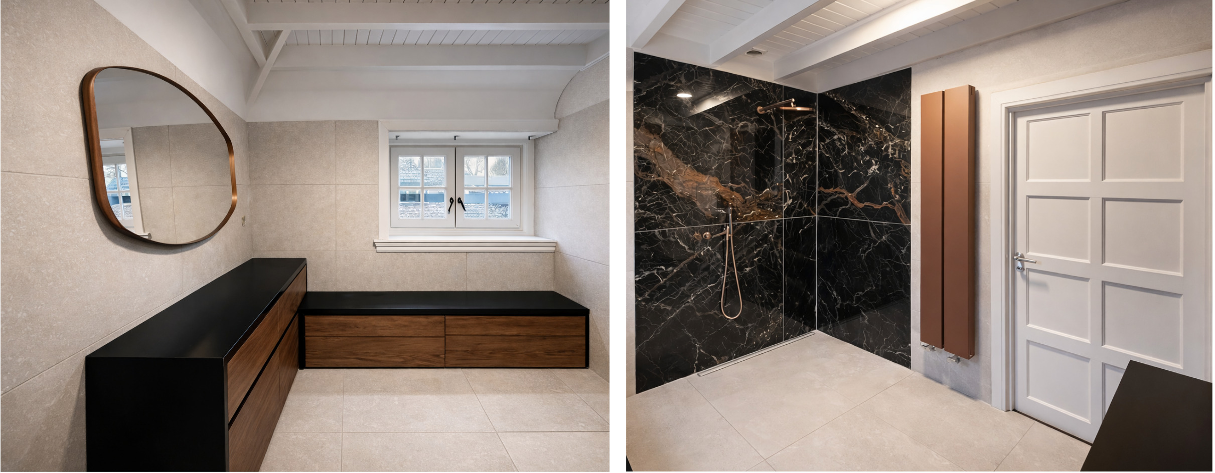 Detailopname gerenoveerde badkamer Laren, tegelwerk en sanitair door Bouwcombinatie Amersfoort